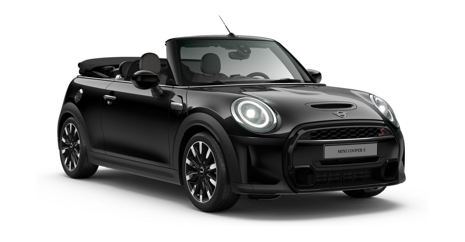 MINI MINI Cabrio in Schwarz von vorne