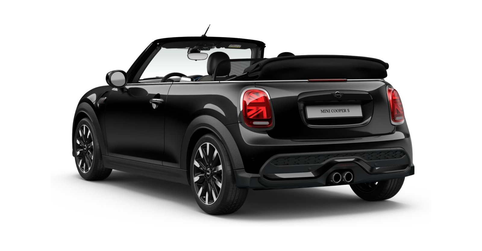 MINI MINI Cabrio in Schwarz von hinten
