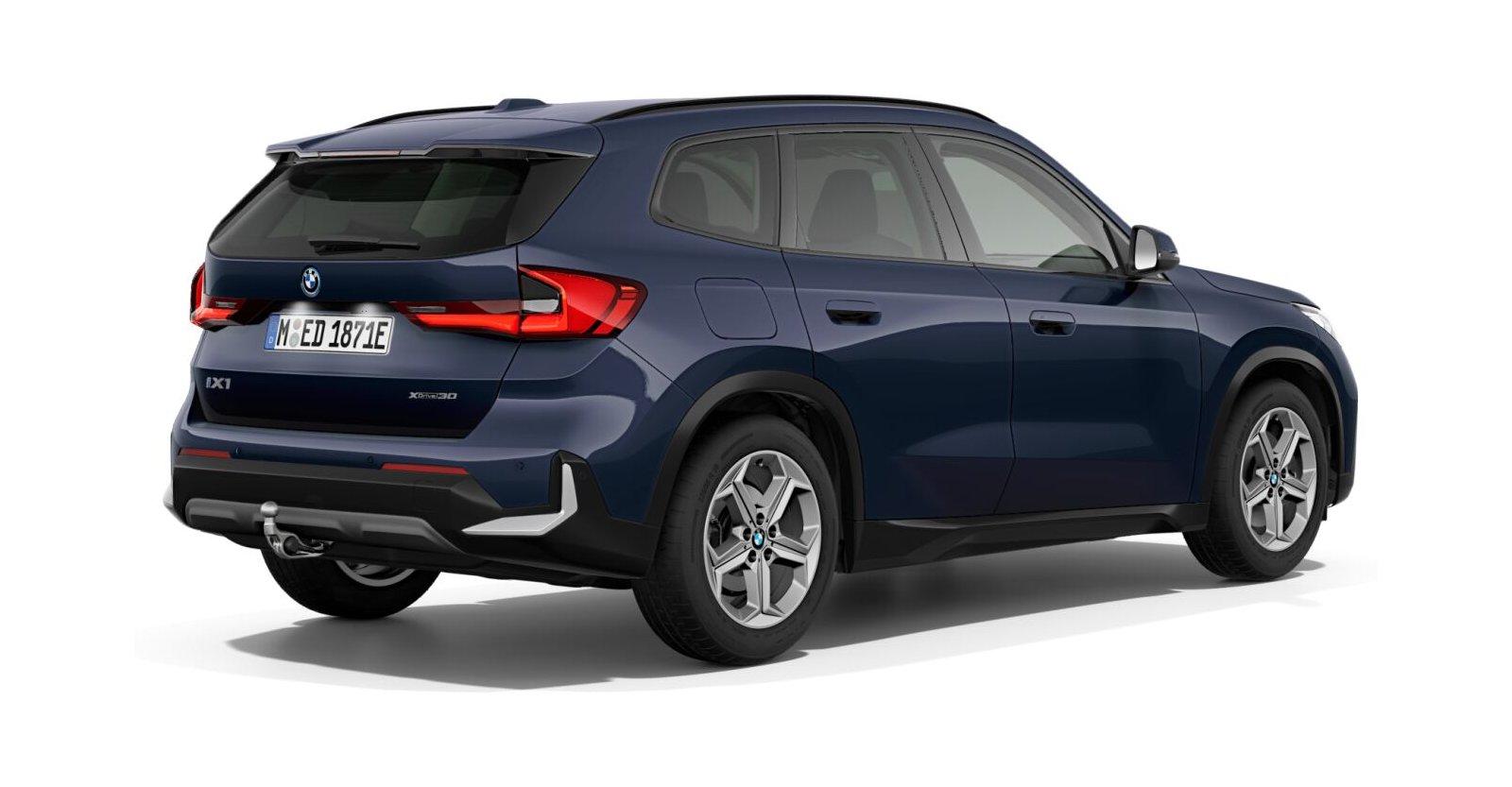 BMW BMW I in Blau von hinten