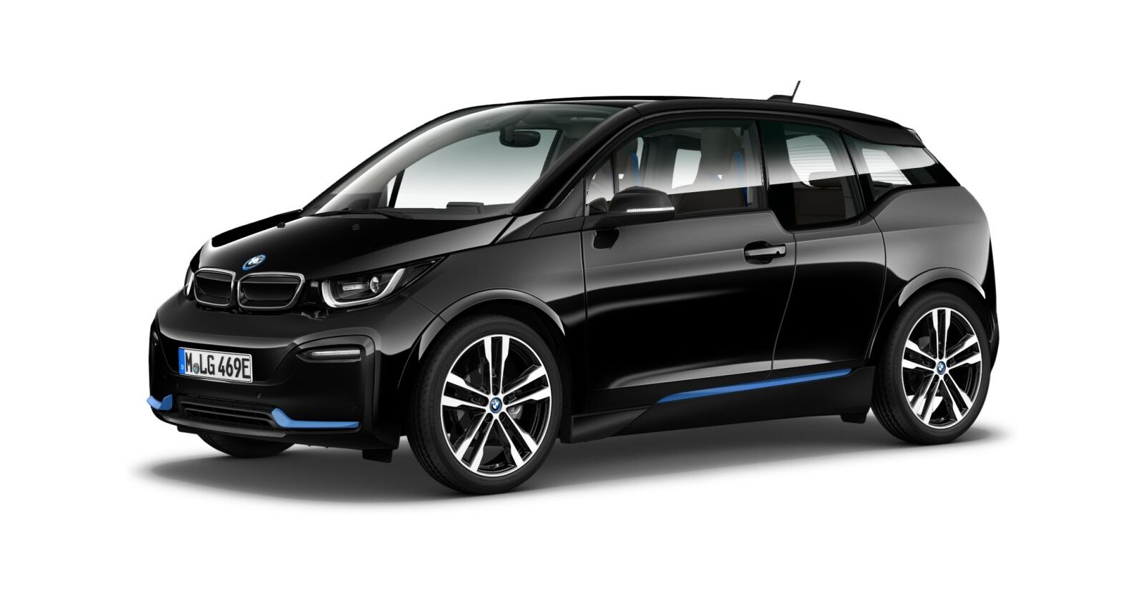 BMW BMW I in Schwarz von vorne BMW BMW I in Schwarz von vorne