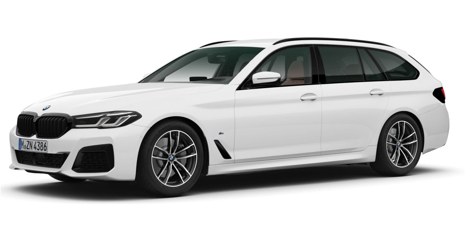 BMW BMW 5er in Weiß von vorne BMW BMW 5er in Weiß von vorne