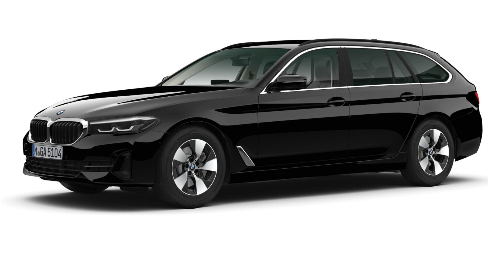 BMW BMW 5er in Schwarz von vorne