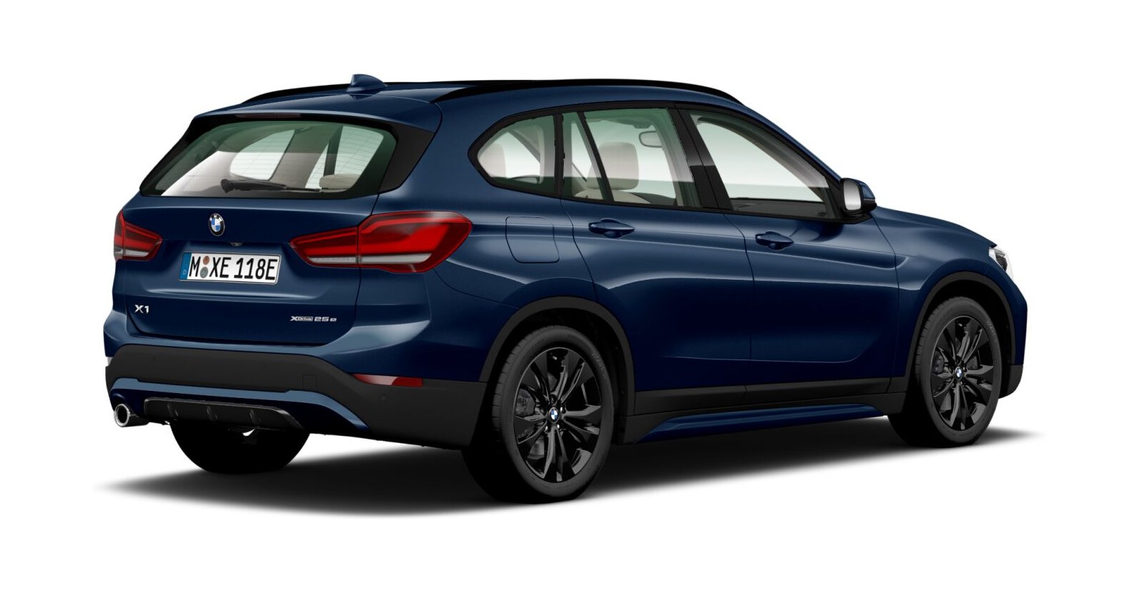 BMW BMW X in Blau von hinten BMW BMW X in Blau von hinten