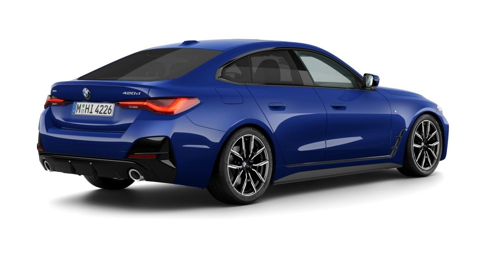 BMW BMW 4er in Blau von hinten BMW BMW 4er in Blau von hinten