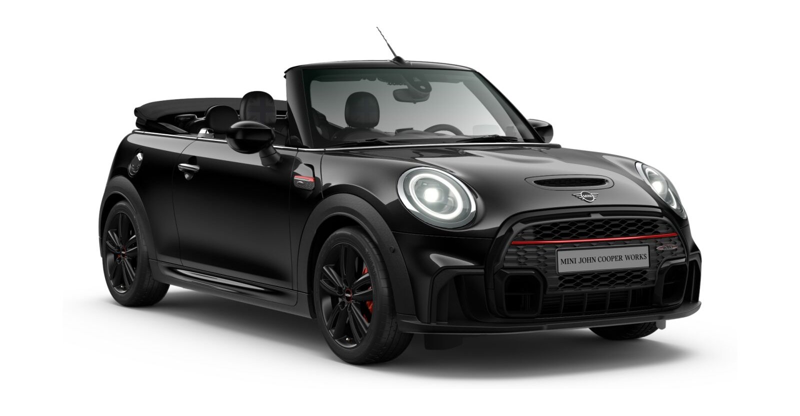 MINI MINI Cabrio in Schwarz von vorne MINI MINI Cabrio in Schwarz von vorne