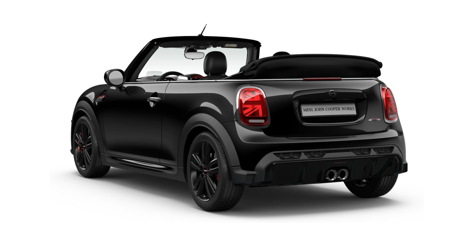 MINI MINI Cabrio in Schwarz von hinten MINI MINI Cabrio in Schwarz von hinten