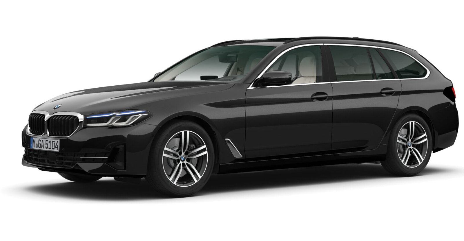 BMW BMW 5er in Schwarz von vorne BMW BMW 5er in Schwarz von vorne