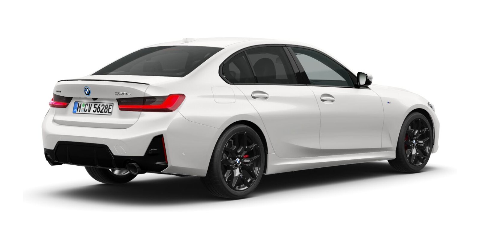 BMW BMW 3er in Weiß von hinten