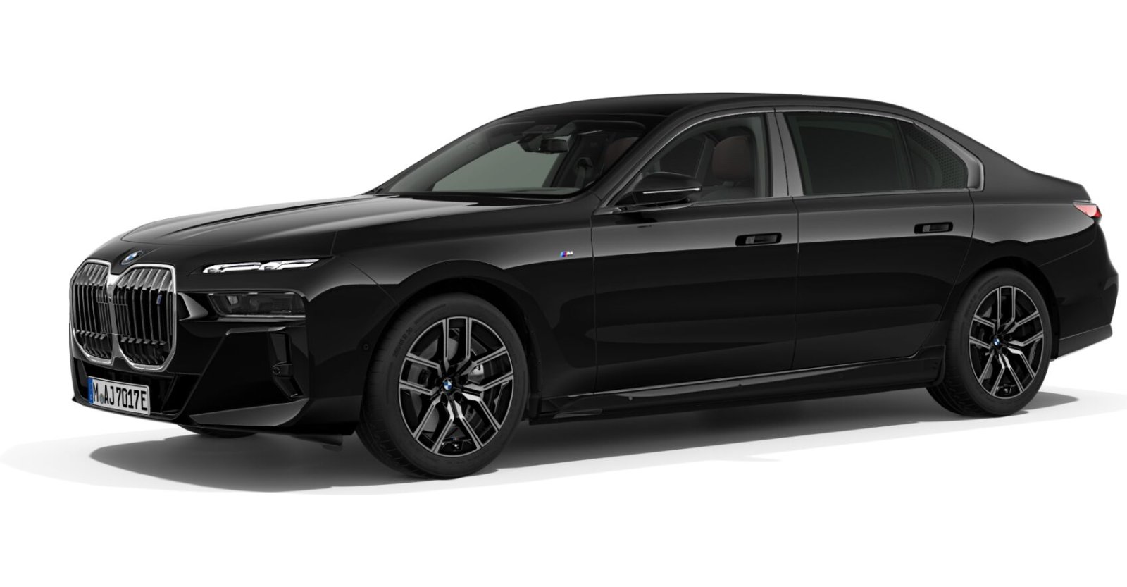 BMW BMW I in Schwarz von vorne