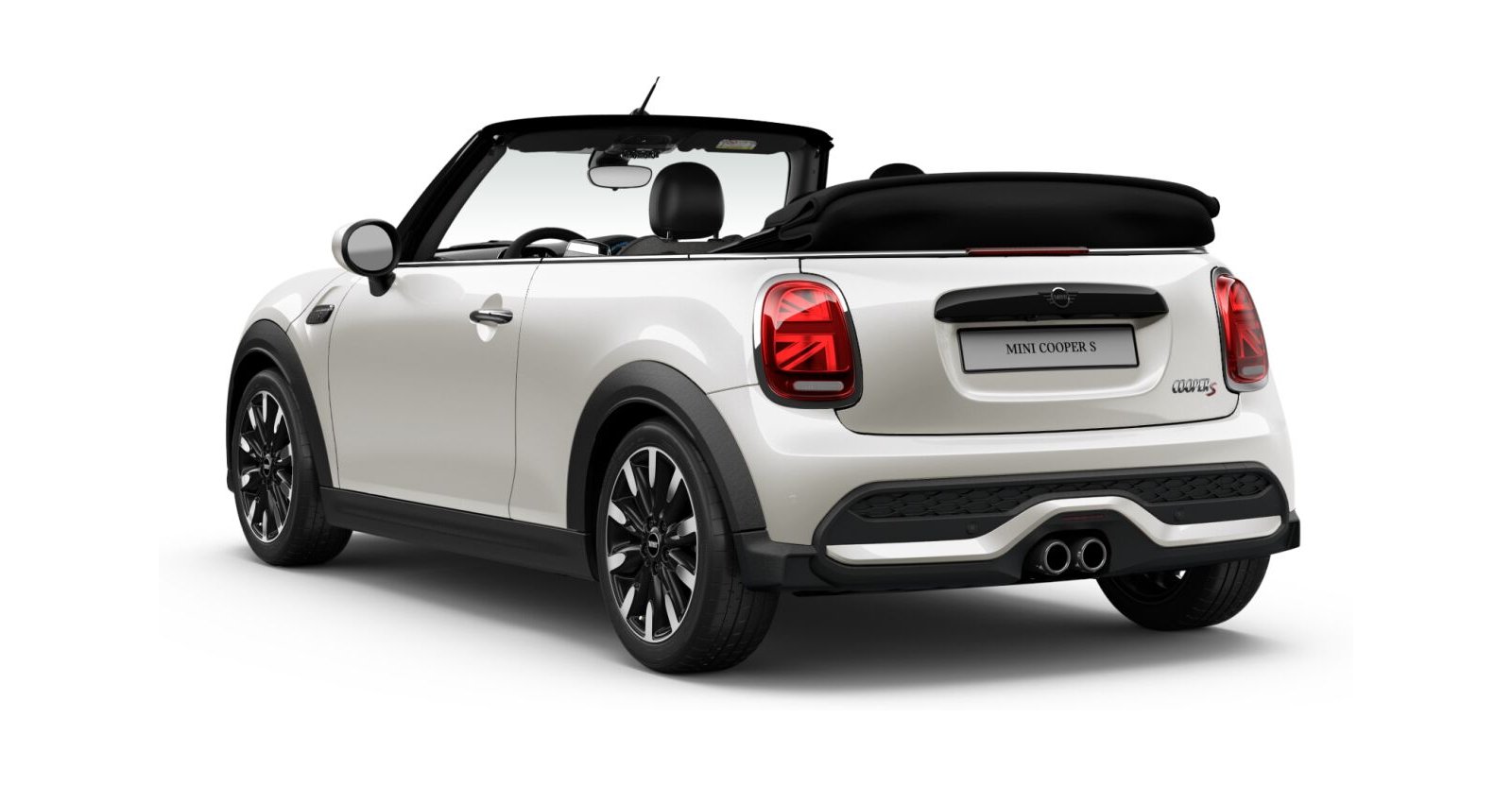 MINI MINI Cabrio in Weiß von hinten