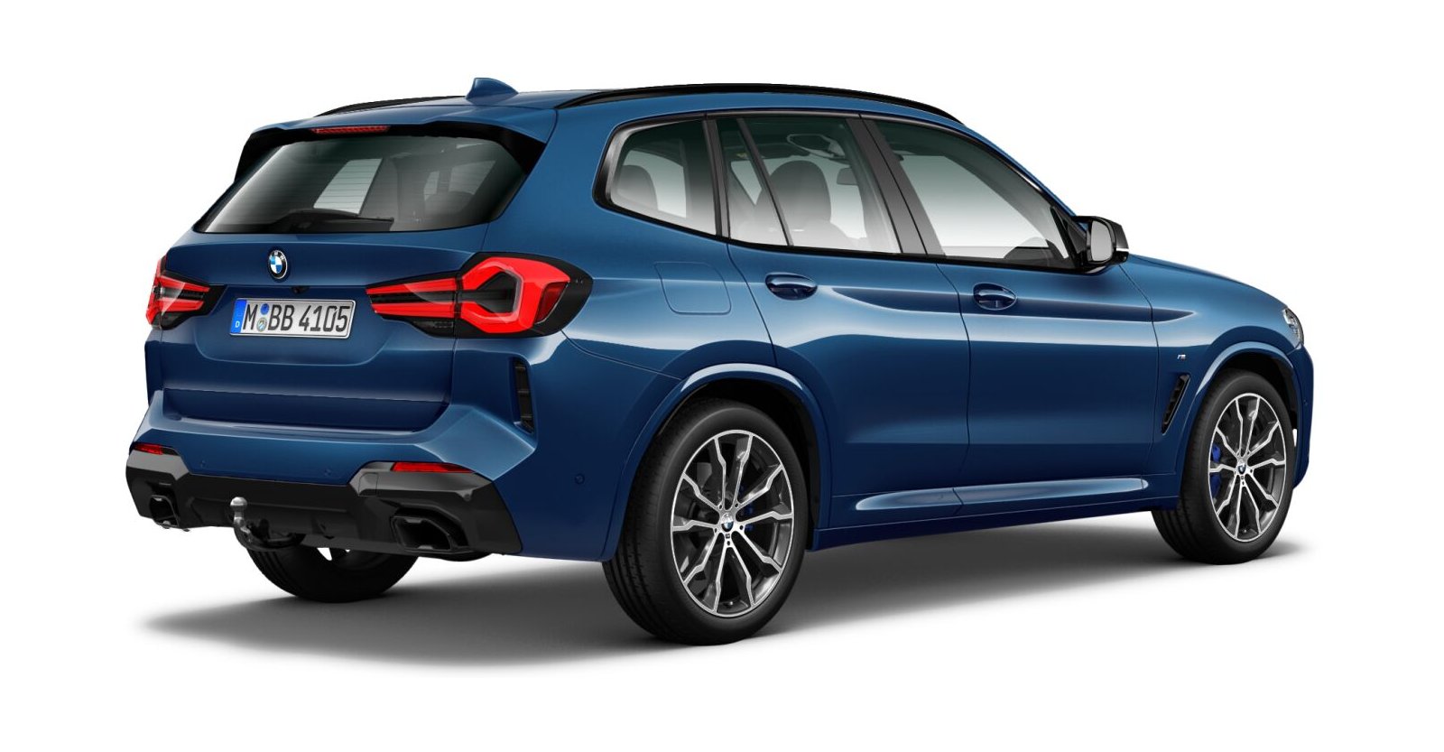 BMW BMW X in Blau von hinten