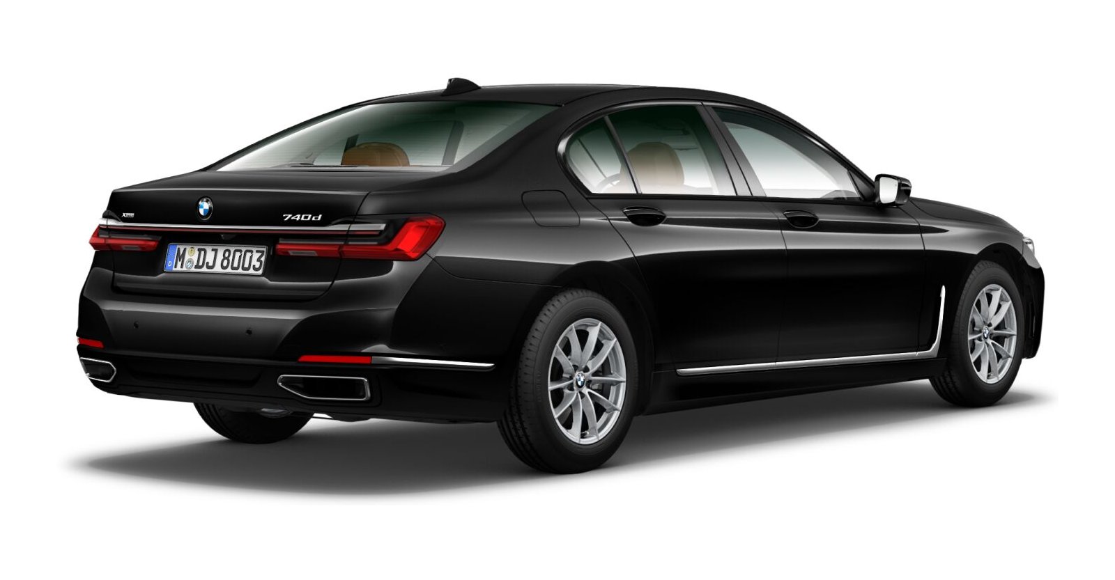 BMW BMW 7er in Schwarz von hinten BMW BMW 7er in Schwarz von hinten