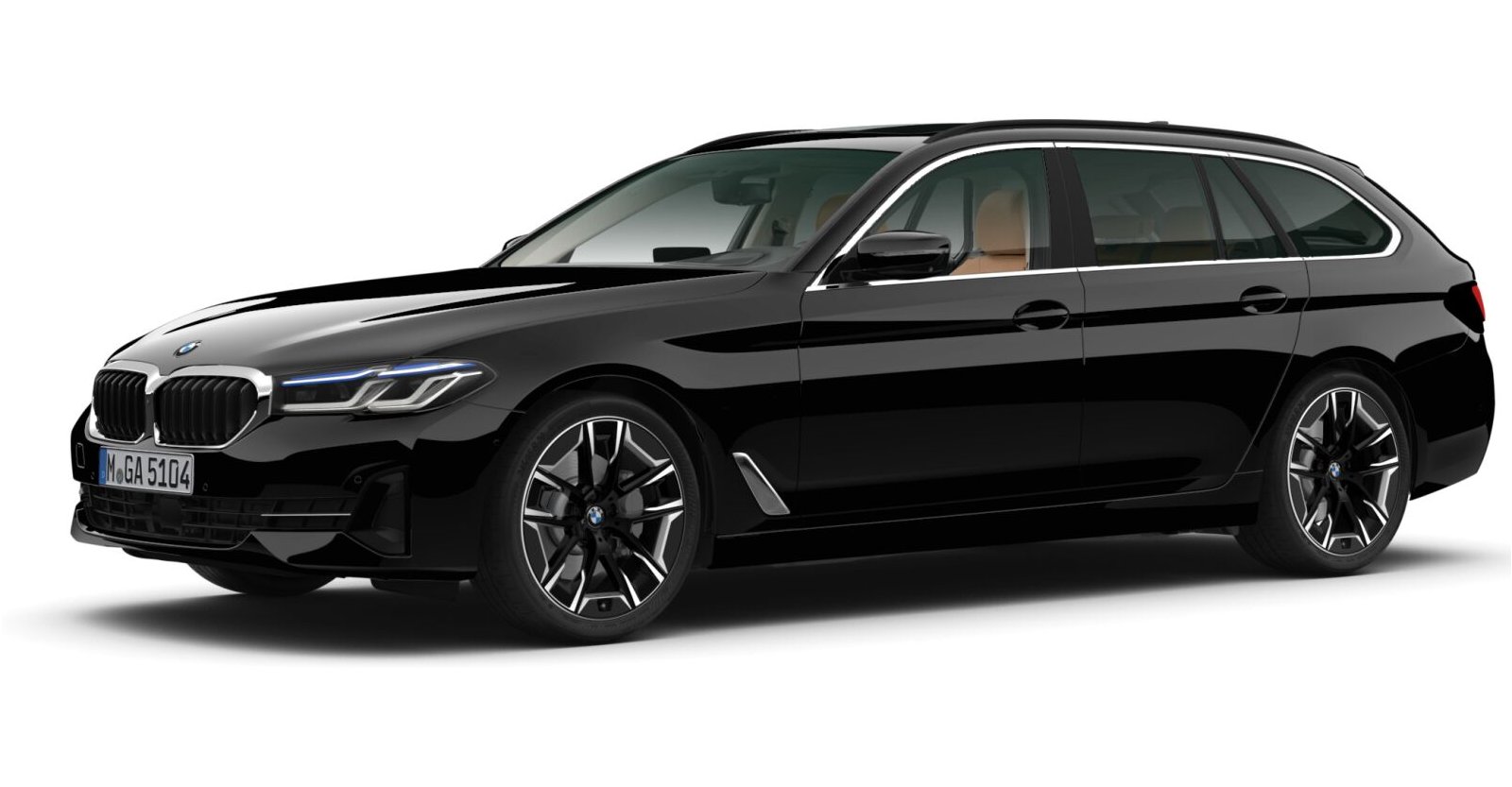 BMW BMW 5er in Schwarz von vorne BMW BMW 5er in Schwarz von vorne