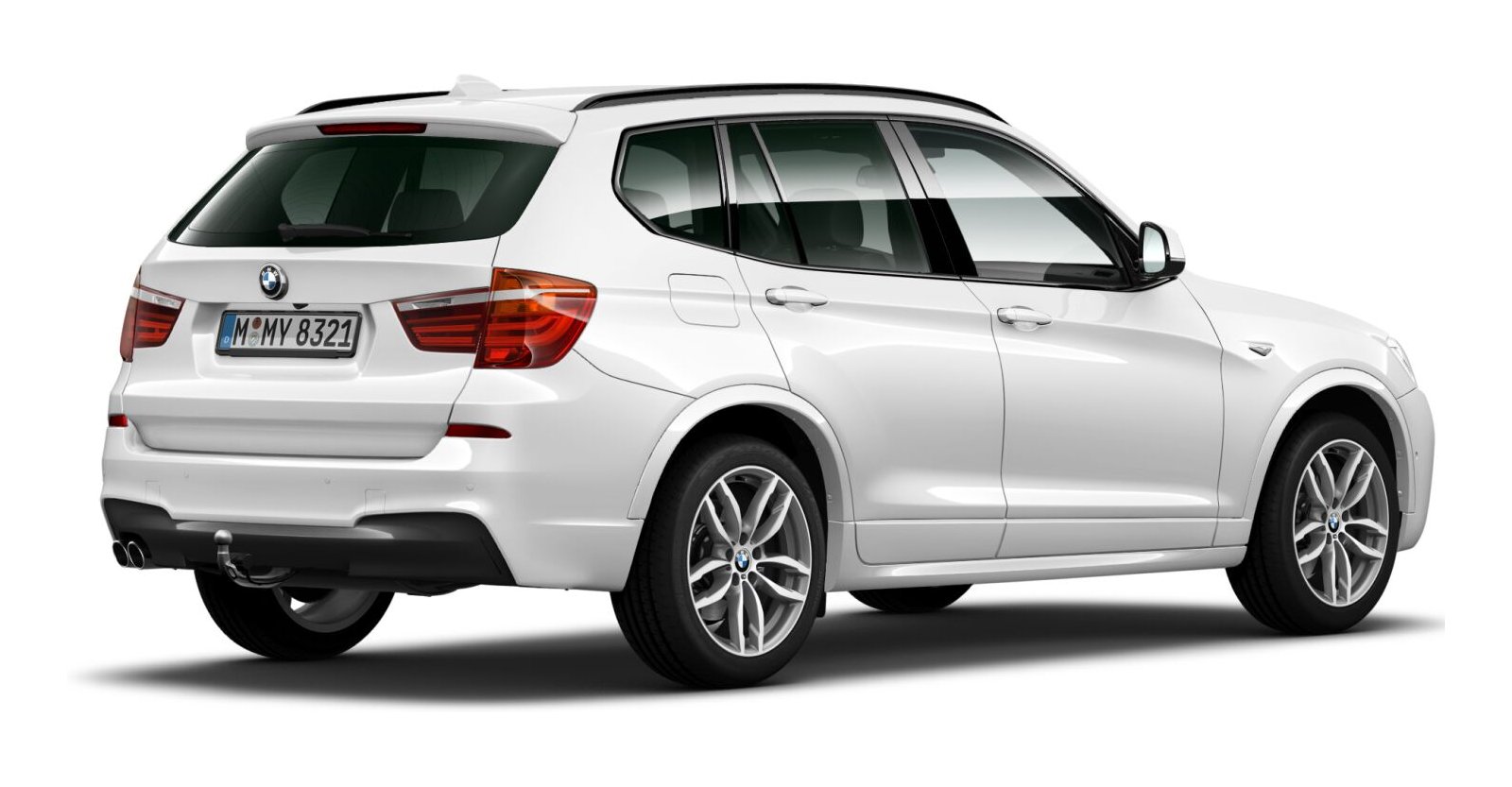 BMW BMW X in Weiß von hinten BMW BMW X in Weiß von hinten