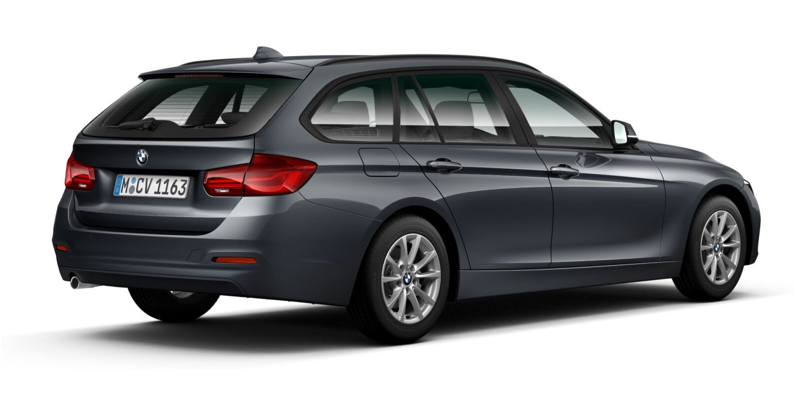 BMW BMW 3er in Grau von hinten BMW BMW 3er in Grau von hinten