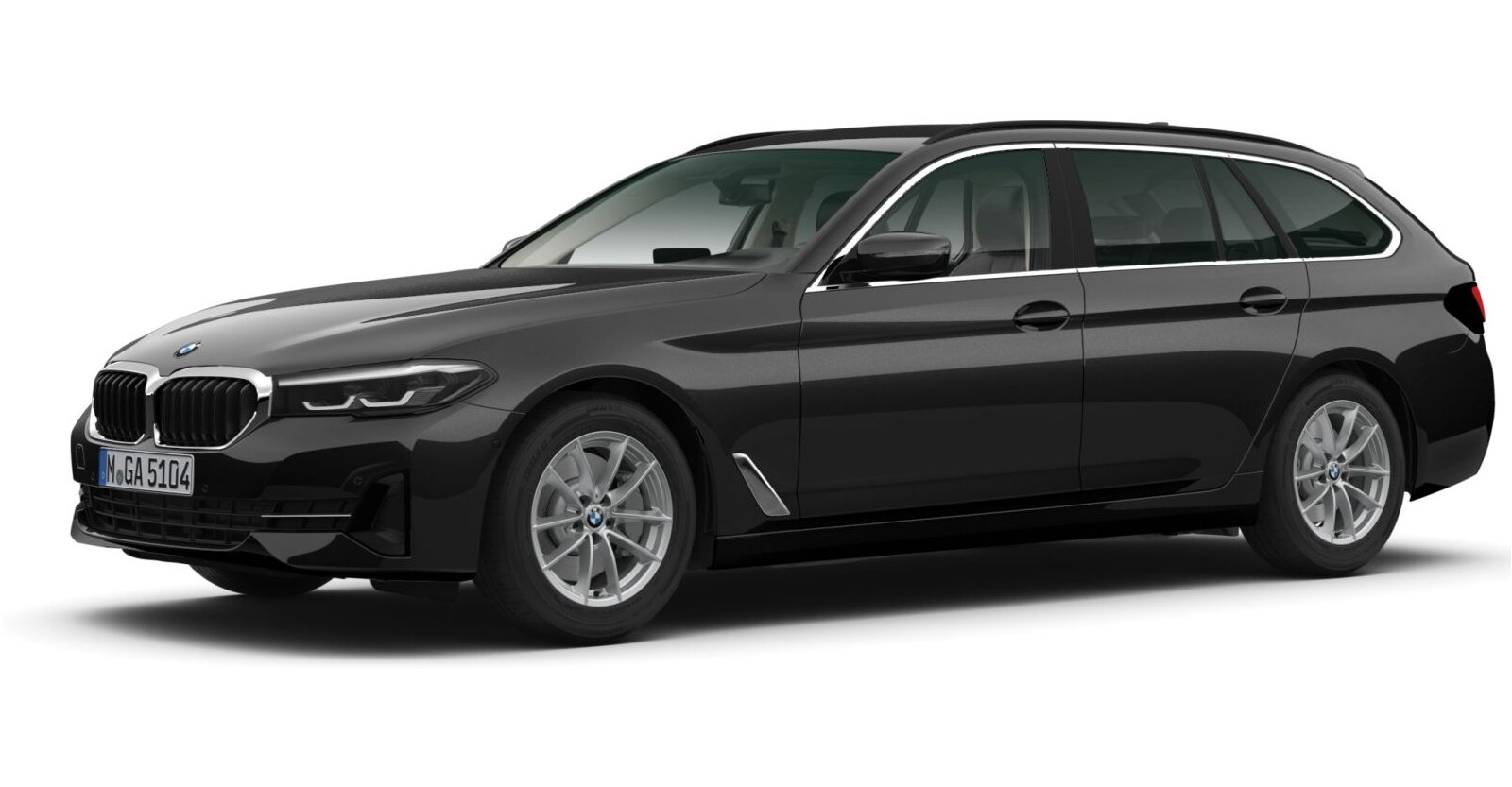 BMW BMW 5er in Schwarz von vorne BMW BMW 5er in Schwarz von vorne
