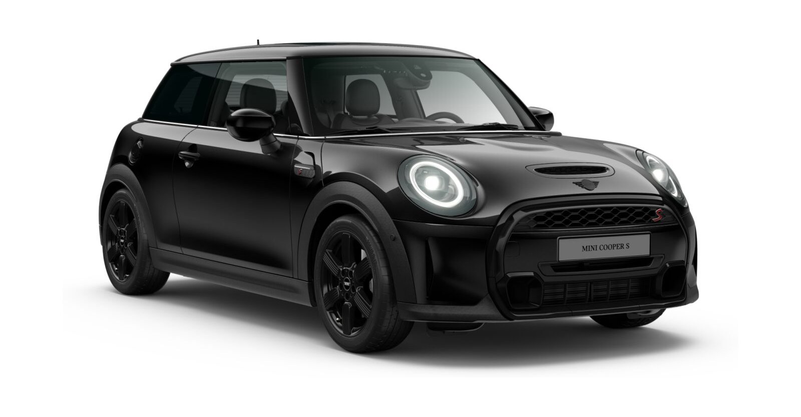 MINI Cooper S 3-Türer in Schwarz von vorne MINI Cooper S 3-Türer in Schwarz von vorne