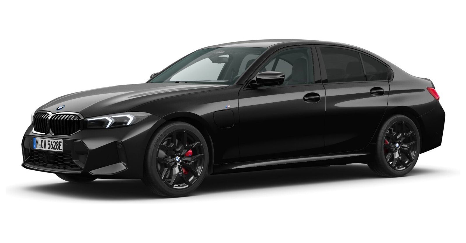 BMW BMW 3er in Schwarz von vorne BMW BMW 3er in Schwarz von vorne