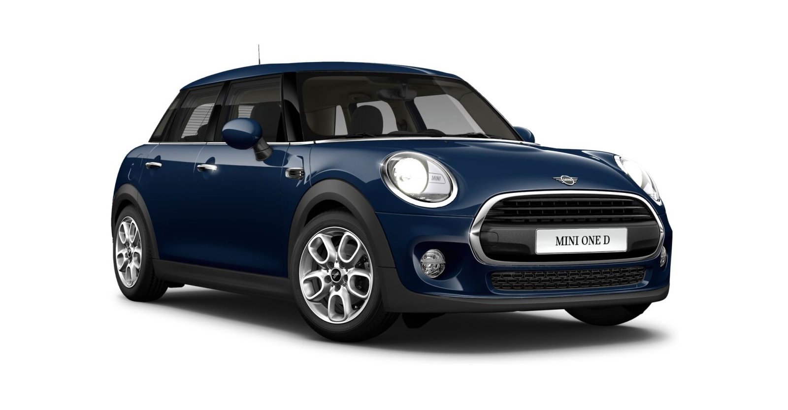 MINI One D 5-Türer in Blau von vorne