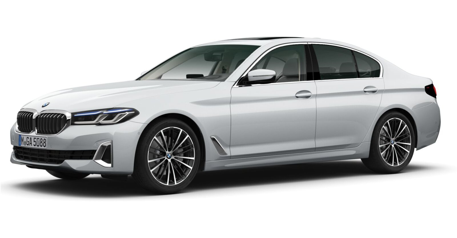 BMW BMW 5er in Silber von vorne BMW BMW 5er in Silber von vorne