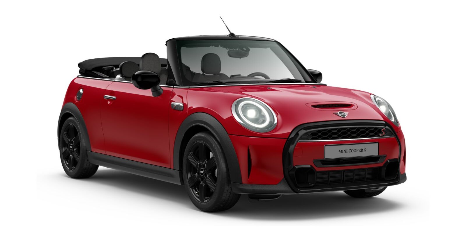 MINI Cooper S Cabrio in Rot von vorne