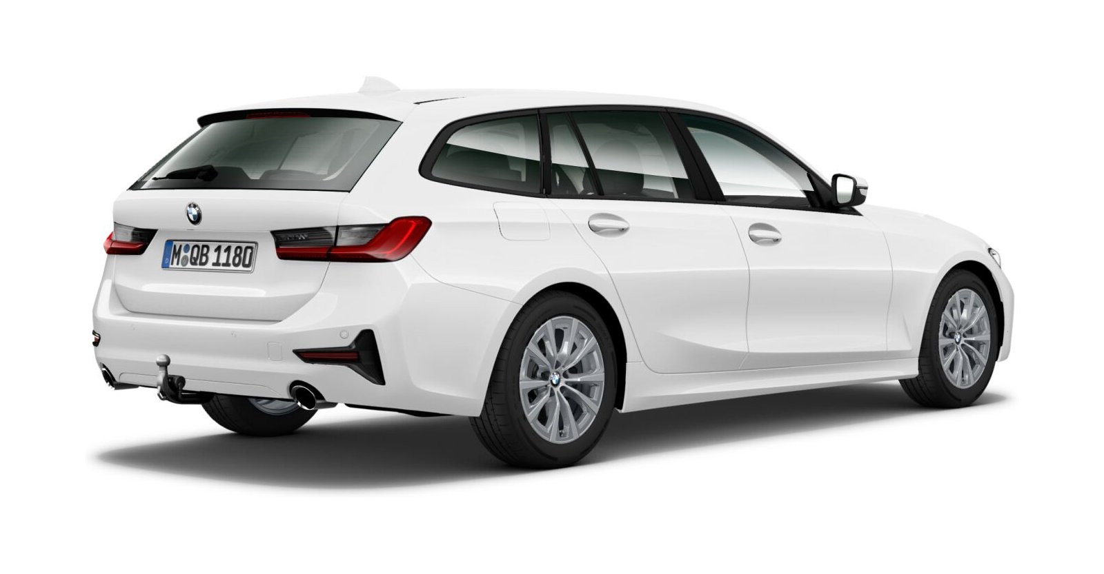 BMW BMW 3er in Weiß von hinten