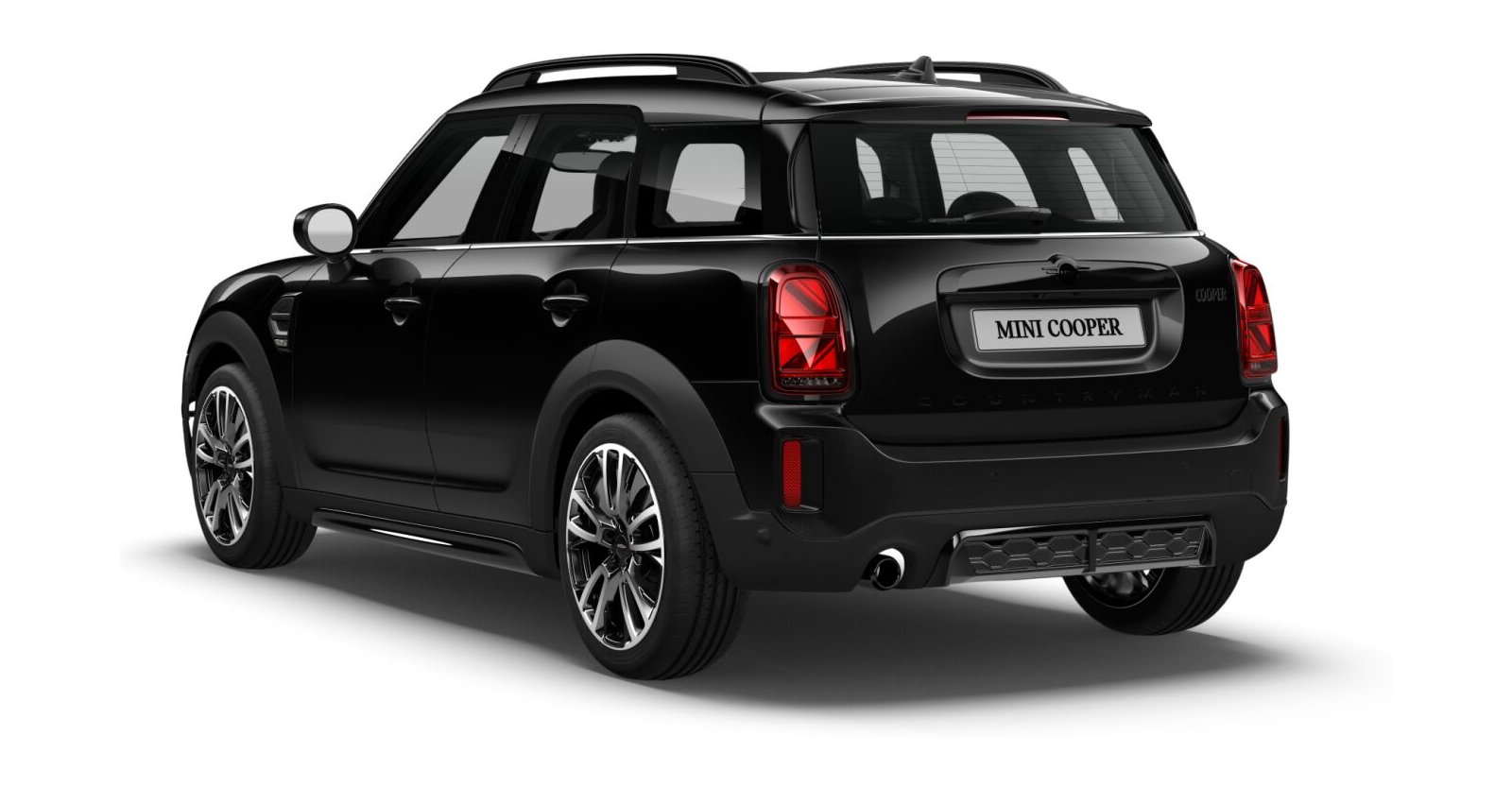 MINI MINI Countryman in Schwarz von hinten