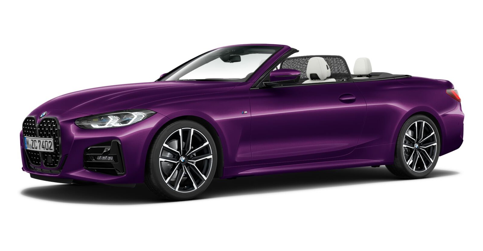 BMW BMW 4er in Lila von vorne BMW BMW 4er in Lila von vorne