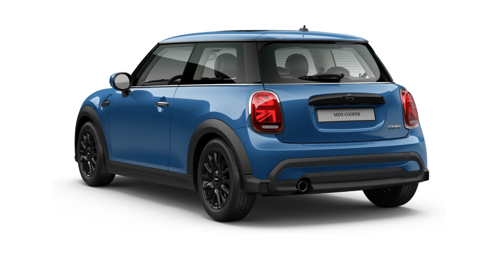 MINI MINI 3-Türer in Blau von hinten