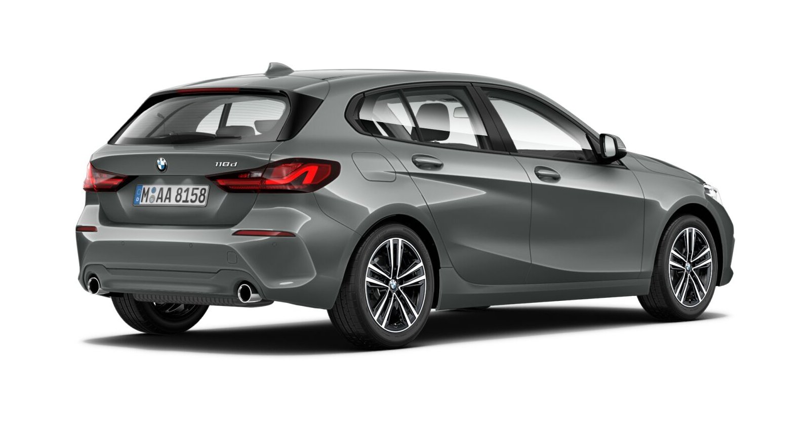 BMW BMW 1er in Grau von hinten BMW BMW 1er in Grau von hinten