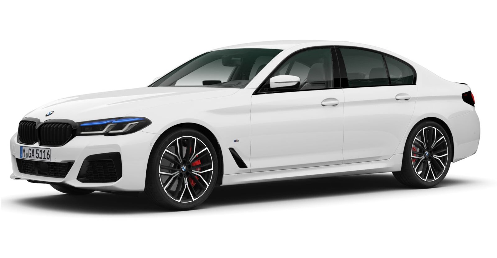 BMW BMW 5er in Weiß von vorne BMW BMW 5er in Weiß von vorne