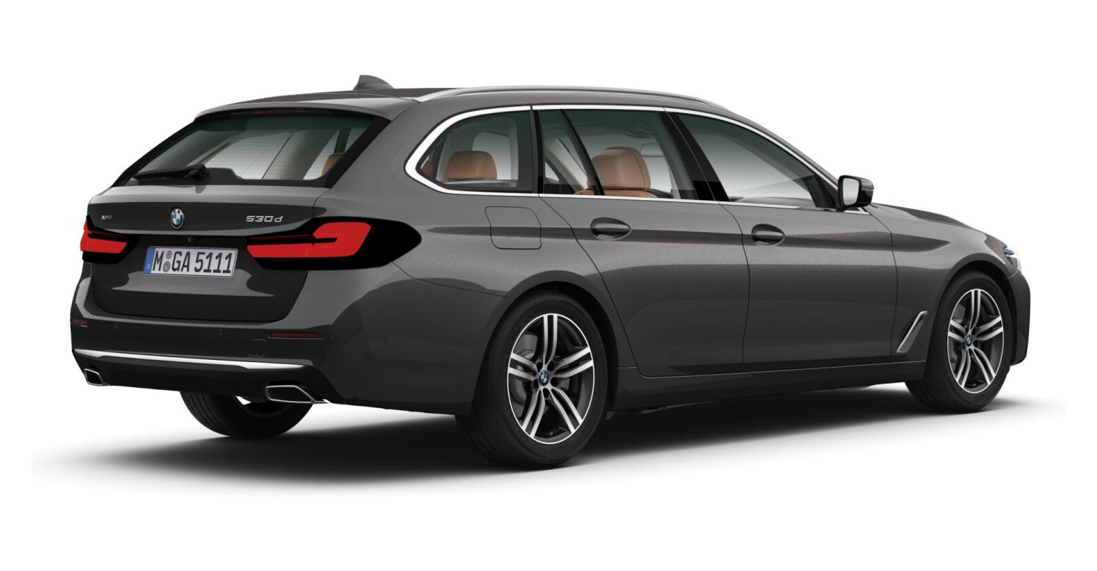 BMW BMW 5er in Grau von hinten