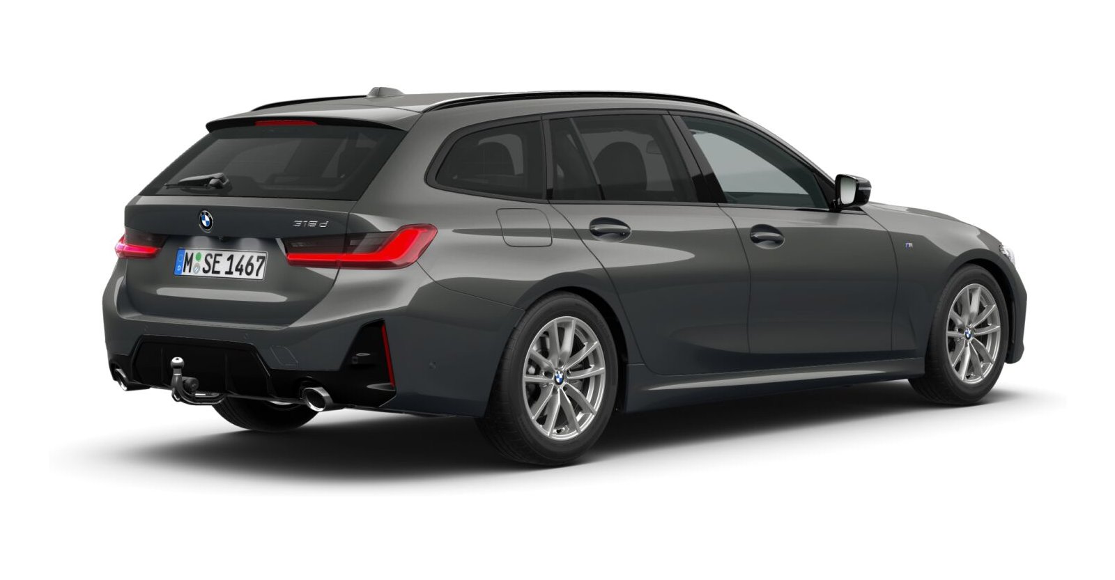 BMW BMW 3er in Grau von hinten BMW BMW 3er in Grau von hinten