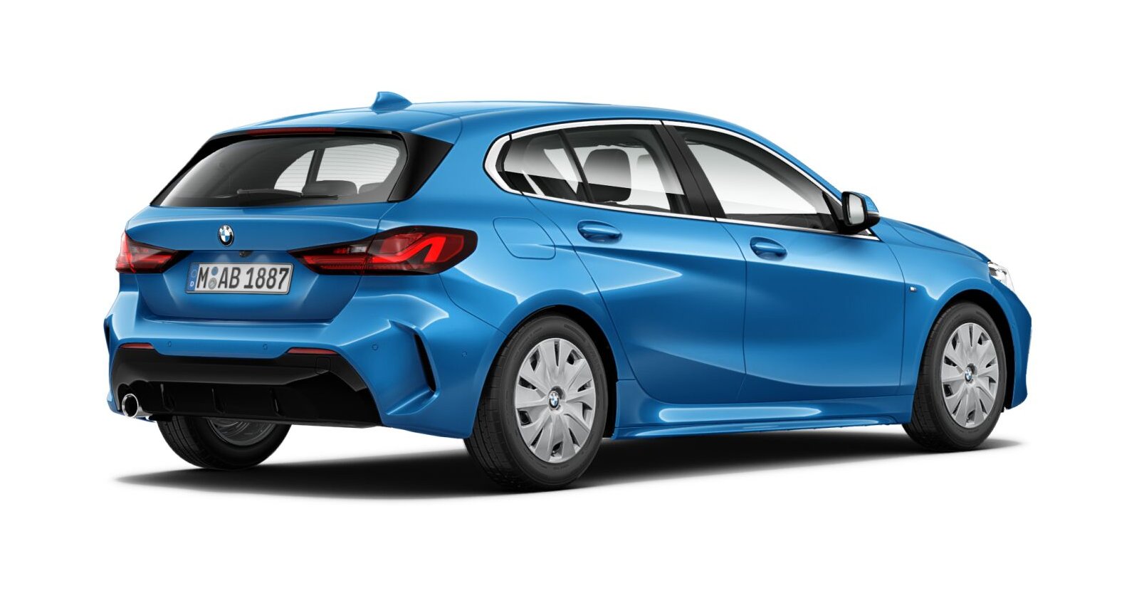 BMW BMW 1er in Blau von hinten