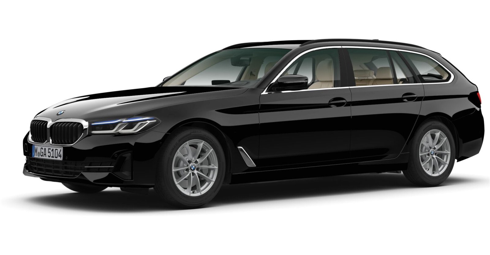 BMW BMW 5er in Schwarz von vorne BMW BMW 5er in Schwarz von vorne