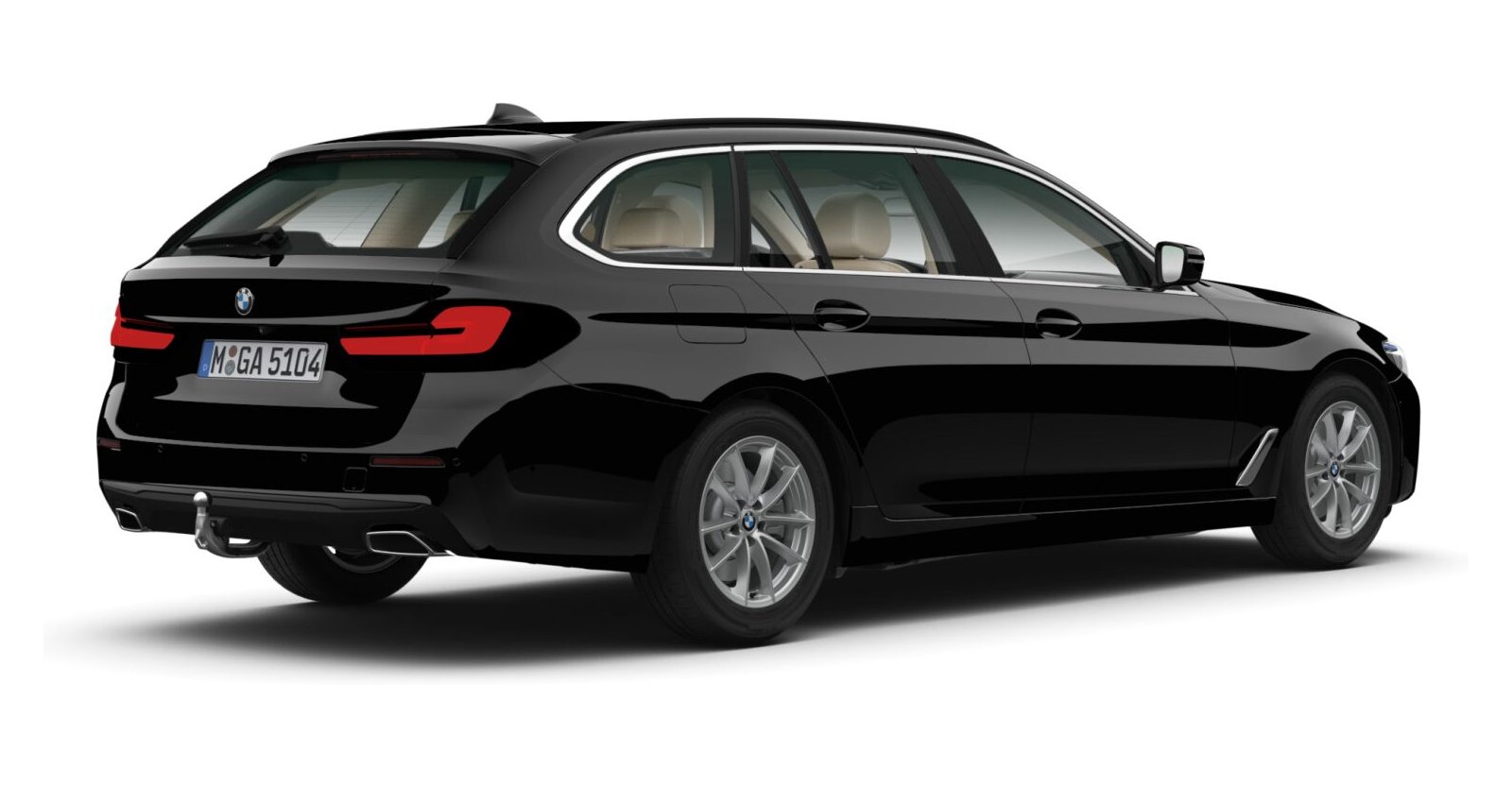 BMW BMW 5er in Schwarz von hinten BMW BMW 5er in Schwarz von hinten