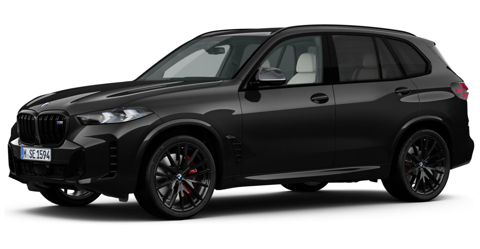 BMW X5 M60i xDrive in Schwarz von vorne