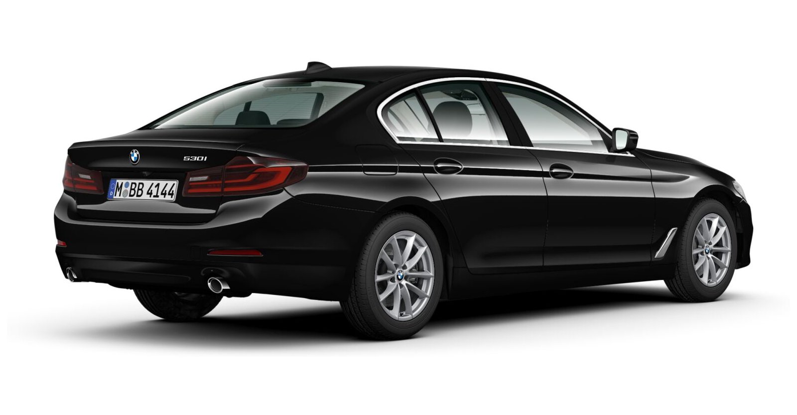 BMW BMW 5er in Schwarz von hinten BMW BMW 5er in Schwarz von hinten