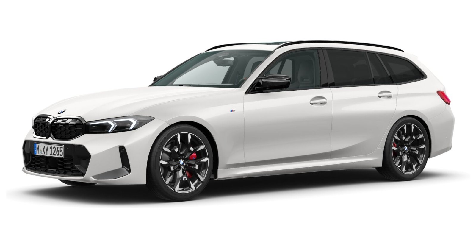 BMW M340i xDrive Touring in Weiß von vorne BMW M340i xDrive Touring in Weiß von vorne