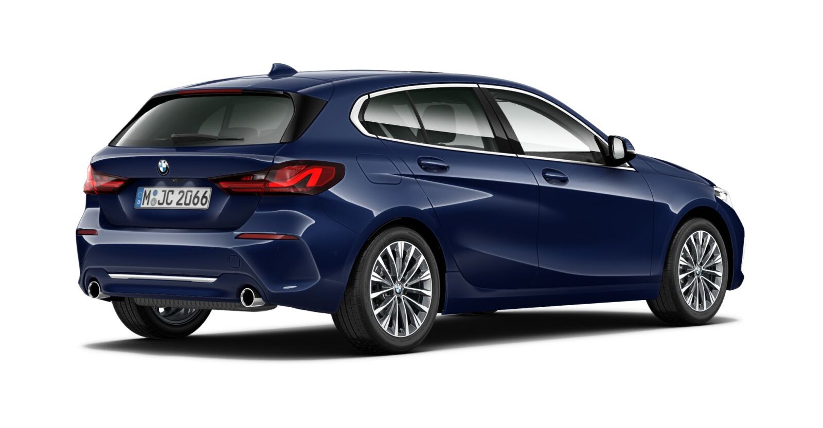 BMW BMW 1er in Blau von hinten