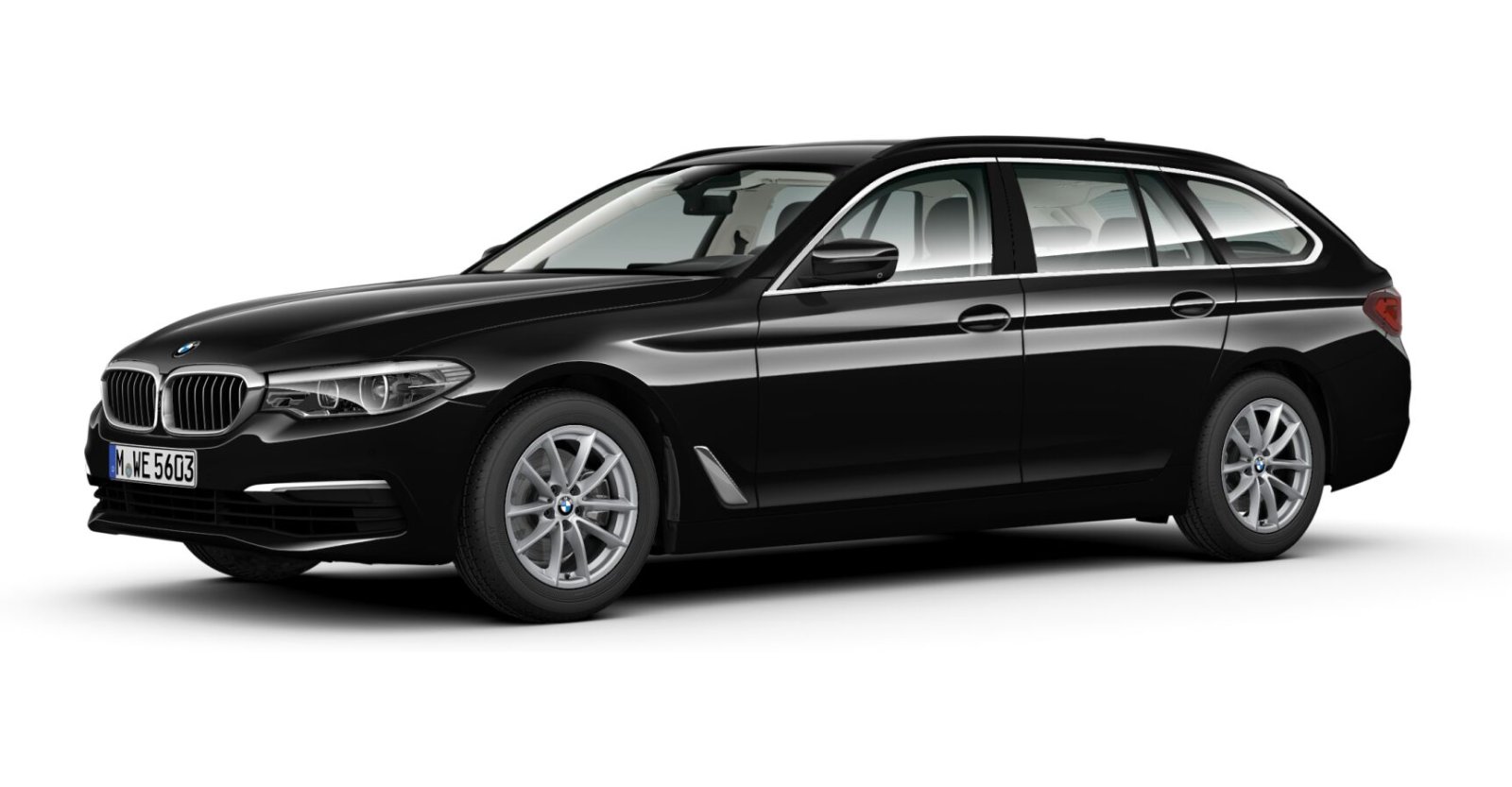 BMW BMW 5er in Schwarz von vorne BMW BMW 5er in Schwarz von vorne