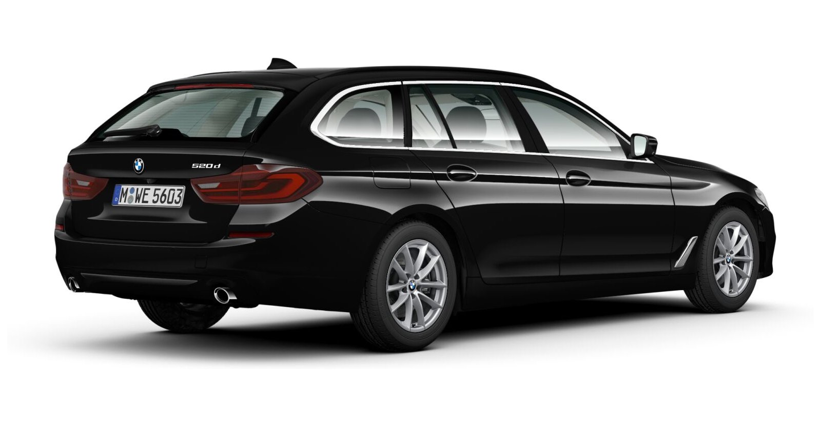 BMW BMW 5er in Schwarz von hinten BMW BMW 5er in Schwarz von hinten