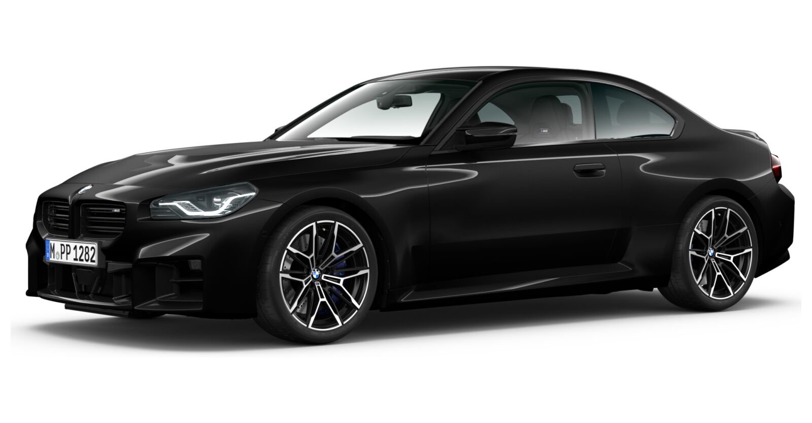 BMW M2 Coupé in Schwarz von vorne BMW M2 Coupé in Schwarz von vorne