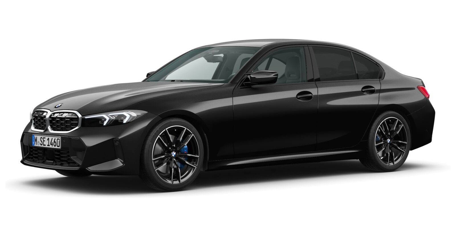 BMW BMW 3er in Schwarz von vorne BMW BMW 3er in Schwarz von vorne