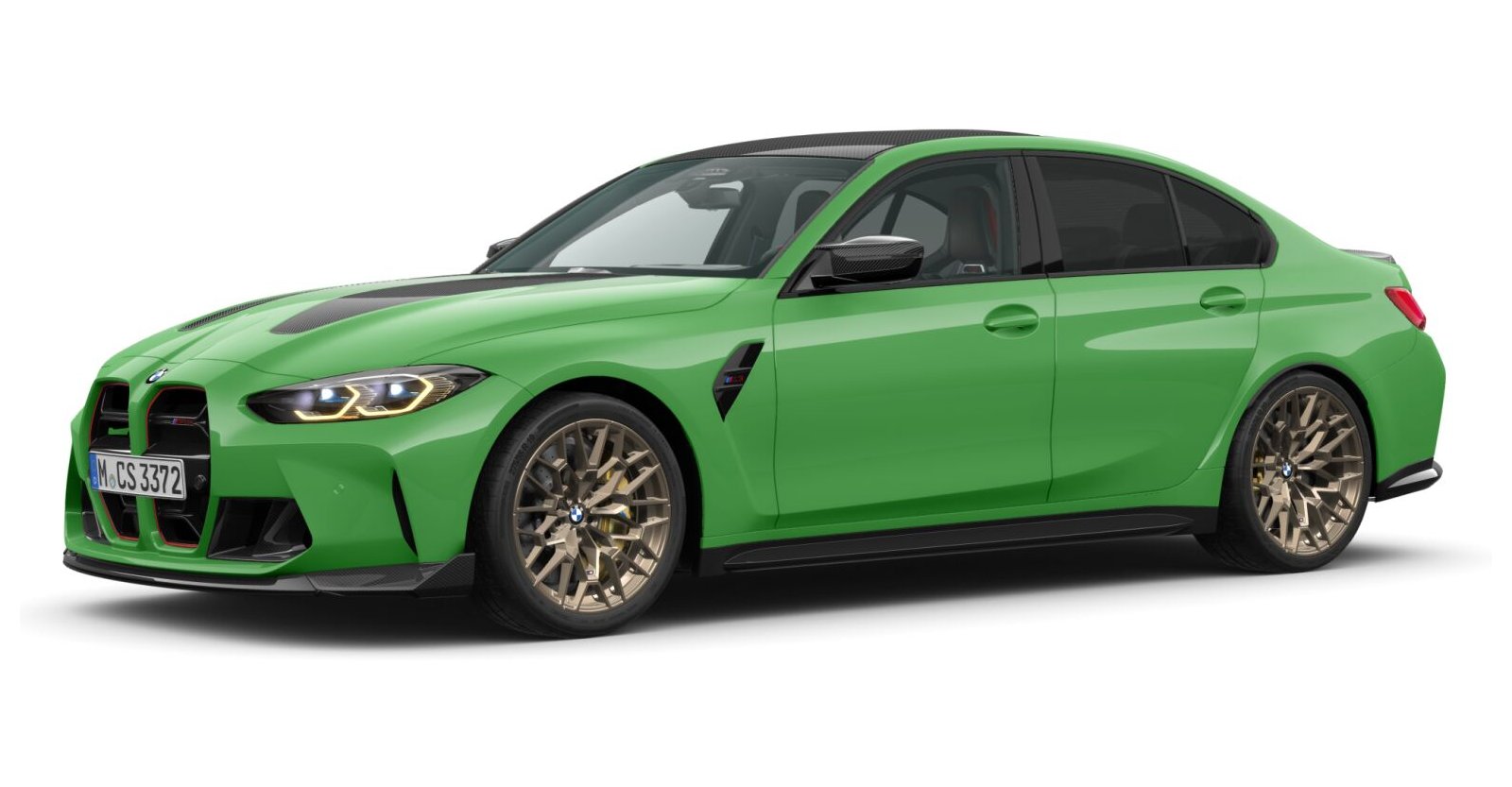 BMW M3 CS in Grün von vorne BMW M3 CS in Grün von vorne