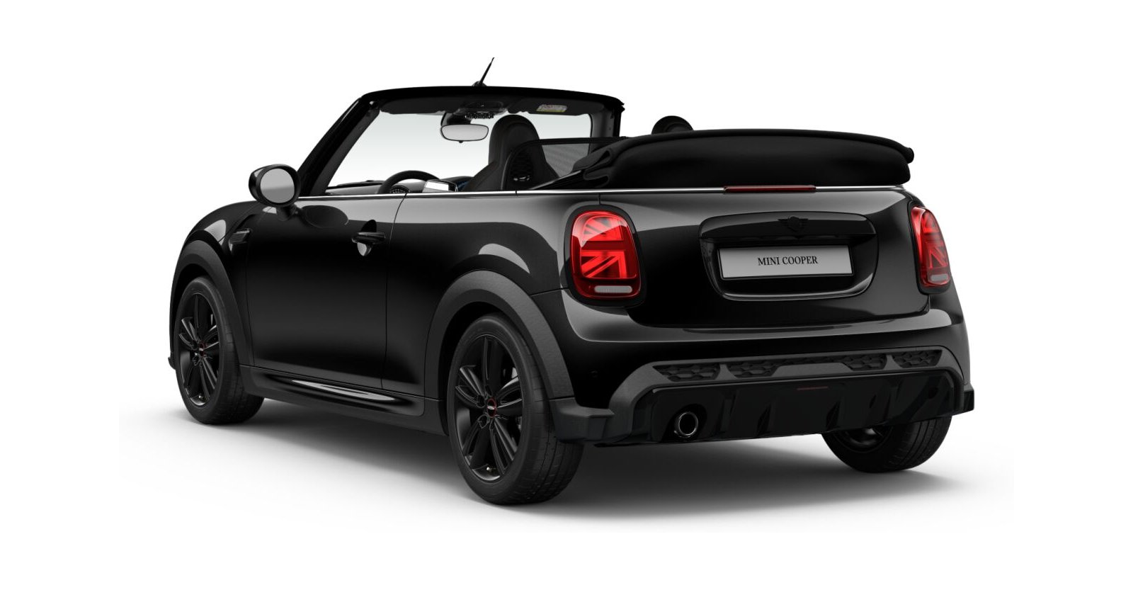 MINI MINI Cabrio in Schwarz von hinten MINI MINI Cabrio in Schwarz von hinten