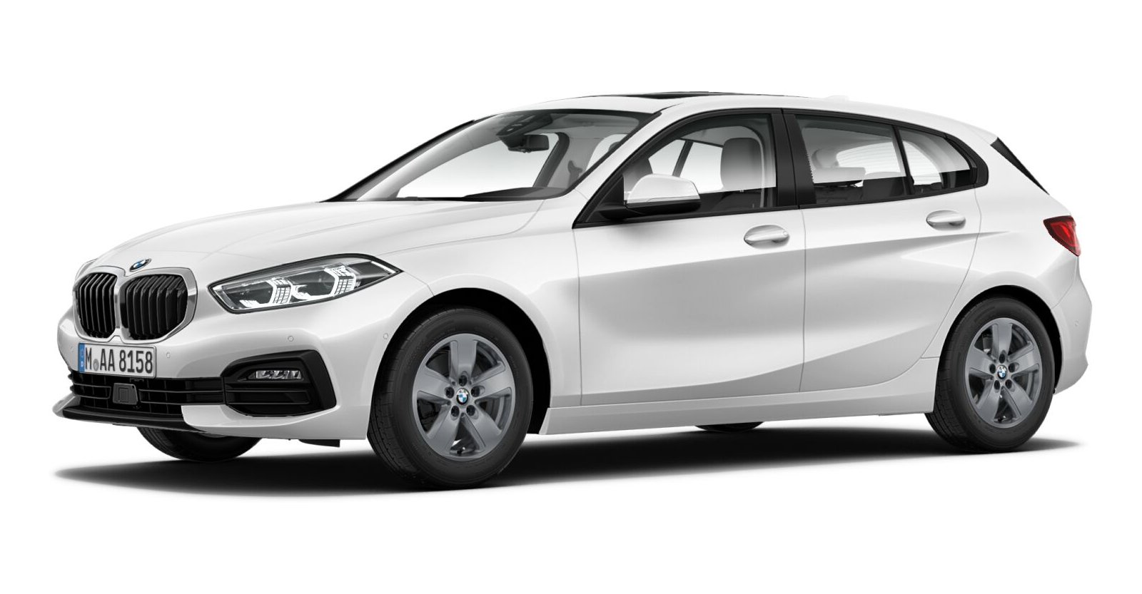 BMW BMW 1er in Weiß von vorne BMW BMW 1er in Weiß von vorne