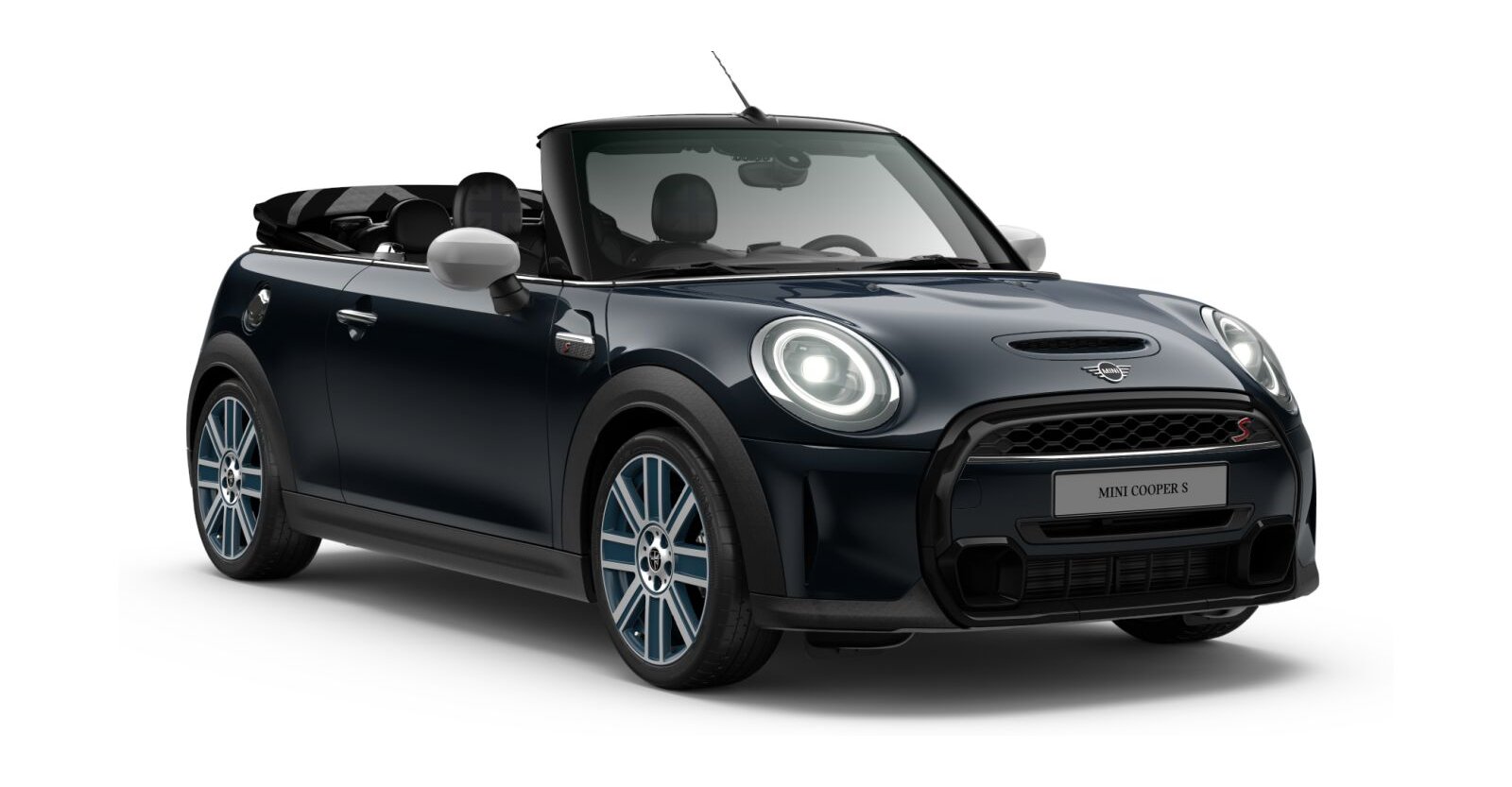 MINI MINI Cabrio in Schwarz von vorne MINI MINI Cabrio in Schwarz von vorne