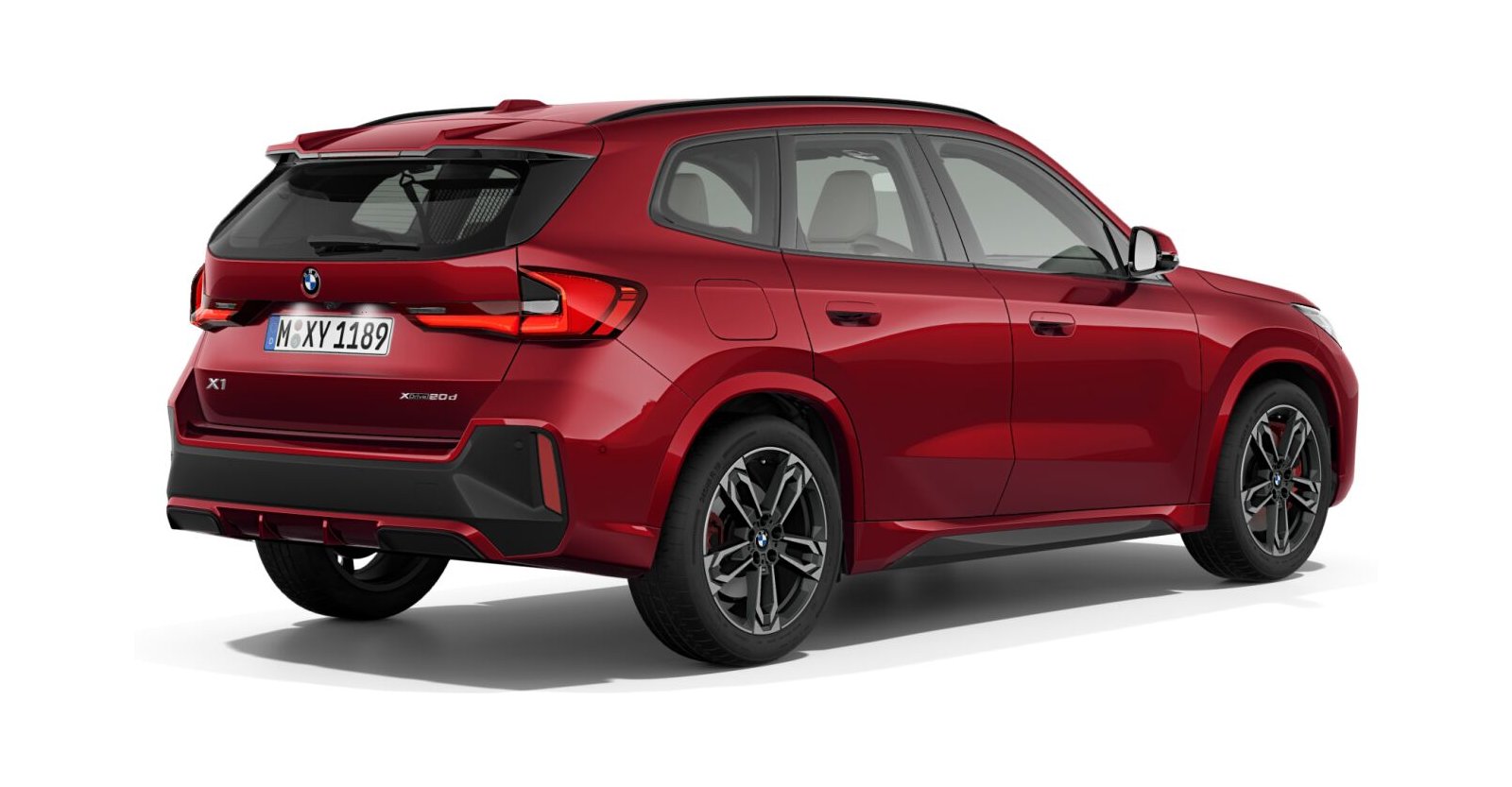 BMW BMW X in Rot von hinten