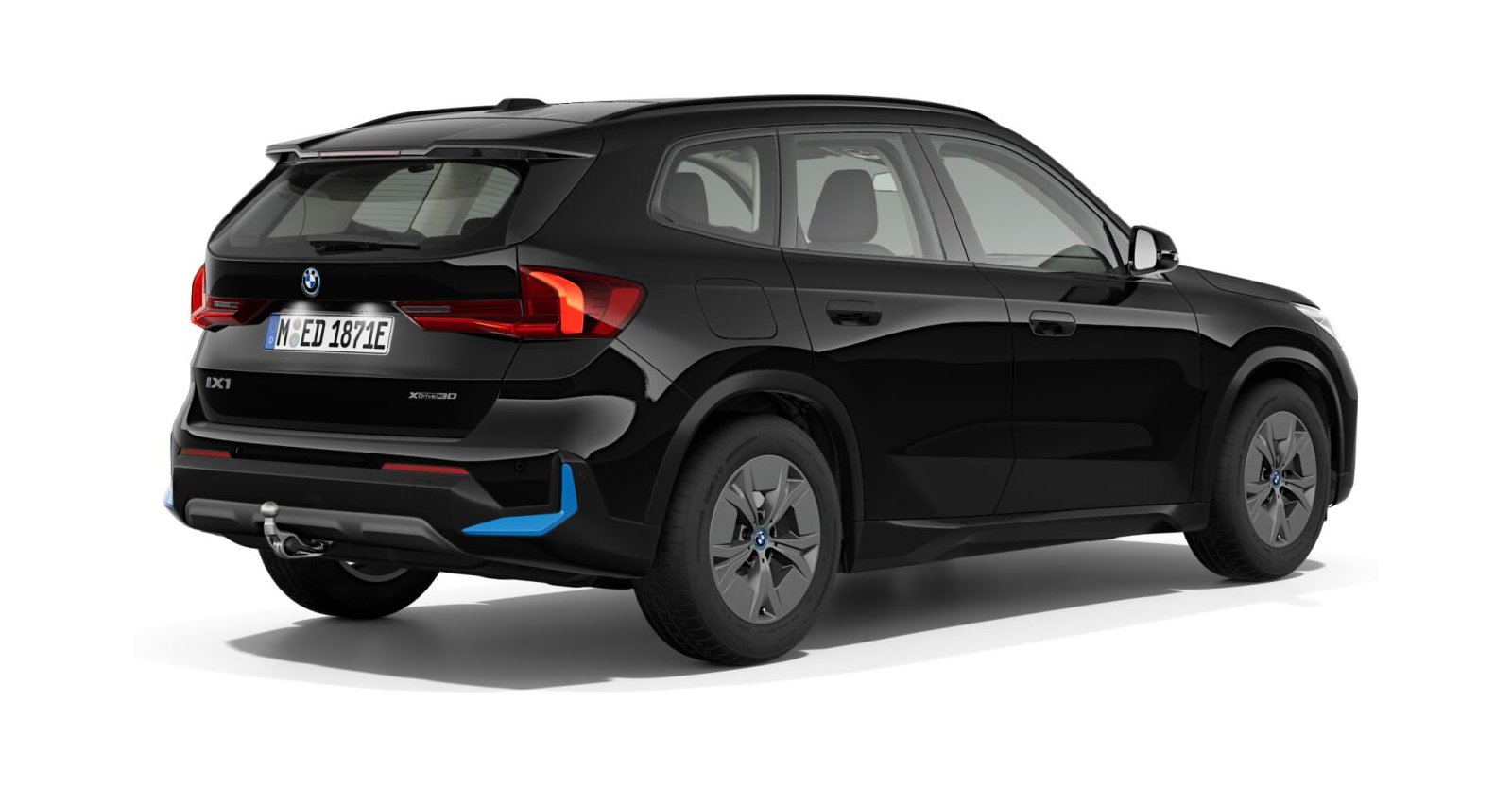 BMW BMW I in Schwarz von hinten BMW BMW I in Schwarz von hinten